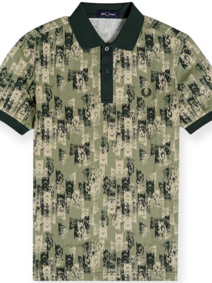 חולצה FRED PERRY ABSTRACT PRINT POLO SHIRT